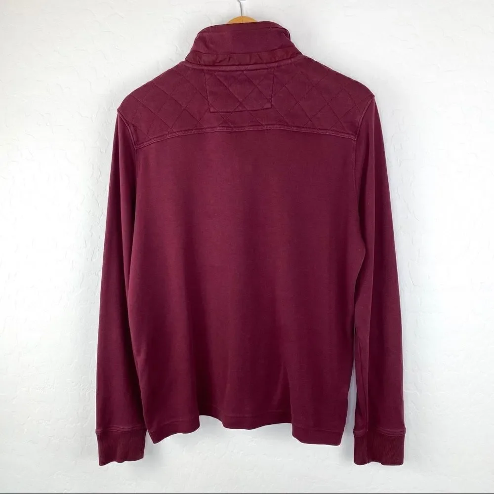 Banana Republic Maroon 1/4 zip quilted sweatshirt size medium